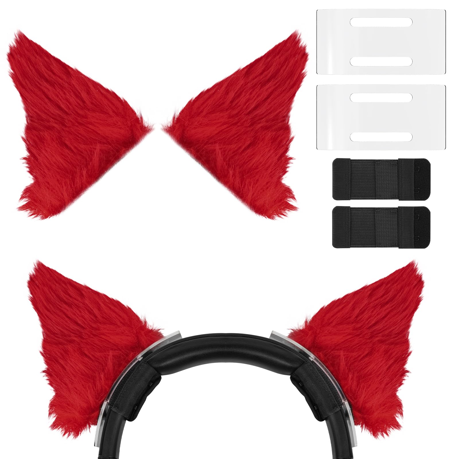 Geekria NOVA Headphone Headband Spacer and Cat Ears Attachment Set Compatible with Razer Opus X, Opus, BlackShark, BlackShark V2 Pro, Easy DIY