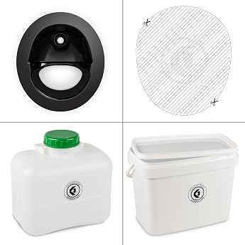 Kildwick FreeLoo L DIY Separating Toilet Set Separator Insert Classic Black