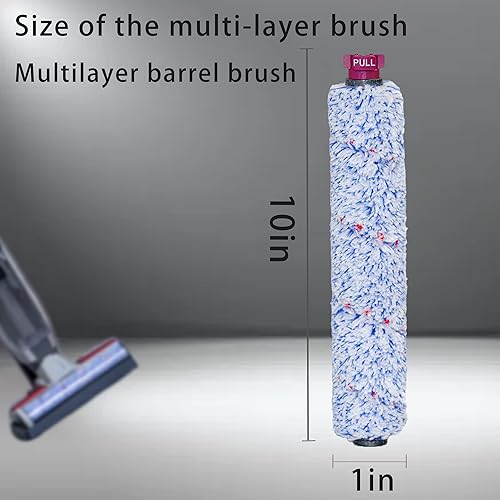 Miniatura 5 de Kits 2306A, 1785A Juego de rodillos de cepillo y filtro de repuesto compatible con aspiradoras Bissell Crosswave serie 1785 2306 2551 (2 juegos de