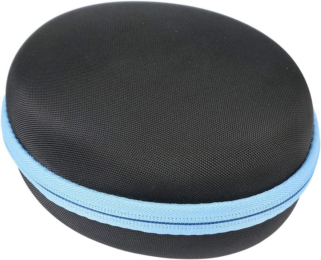 co2CREA Hard Travel Case Replacement for Matte Finish Premium Rechargeable Wireless Bluetooth Over Ear Headphones Foldable Headset (Black Case + Blue Zipper)