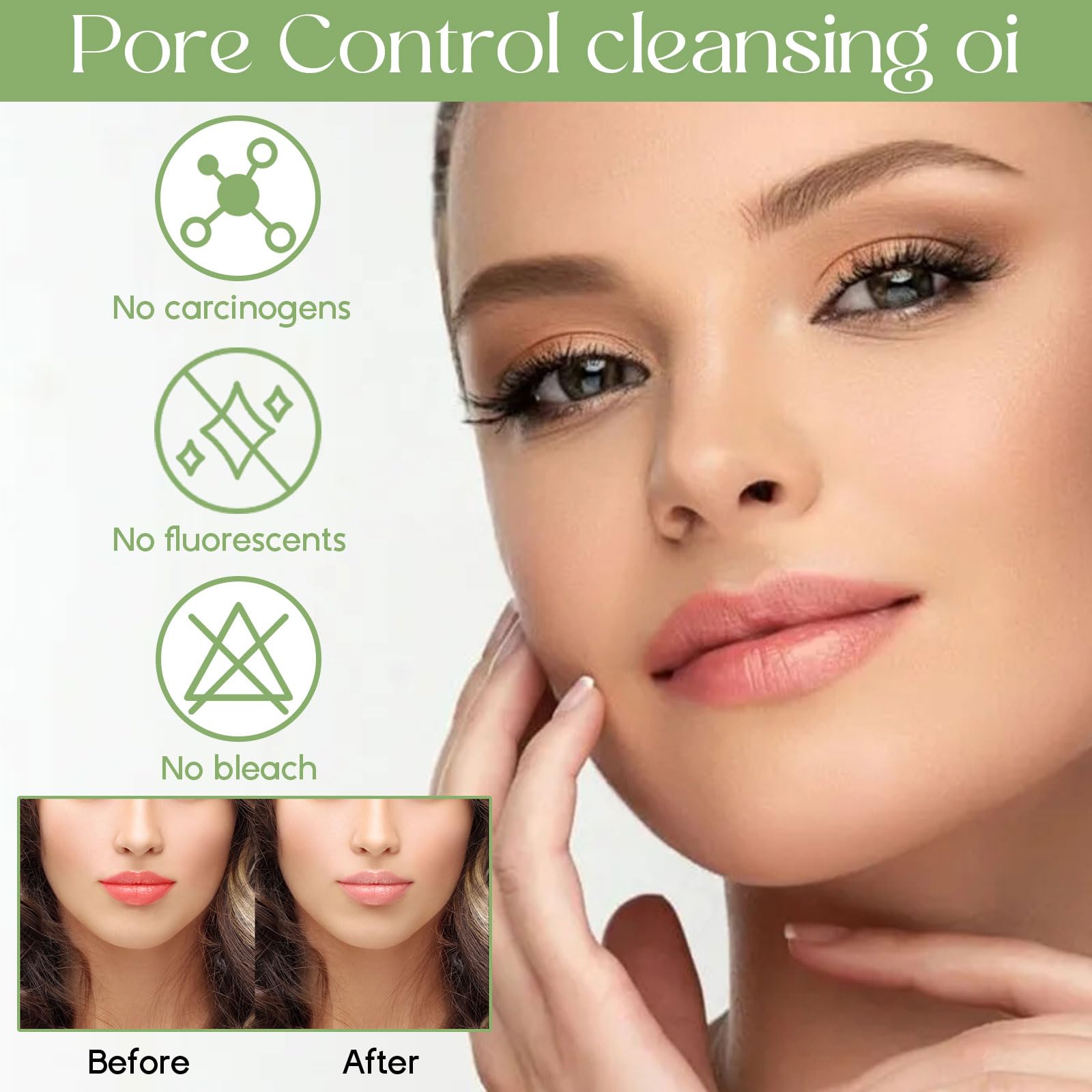 Heartleaf Pore Control Cleansing Oil 100 ml, Olio Detergente Viso, Pore Deep Oil Cleanser, Rimozione Quotidiana dei Punti Neri, Adatto a Tutti i tipi di Pelle