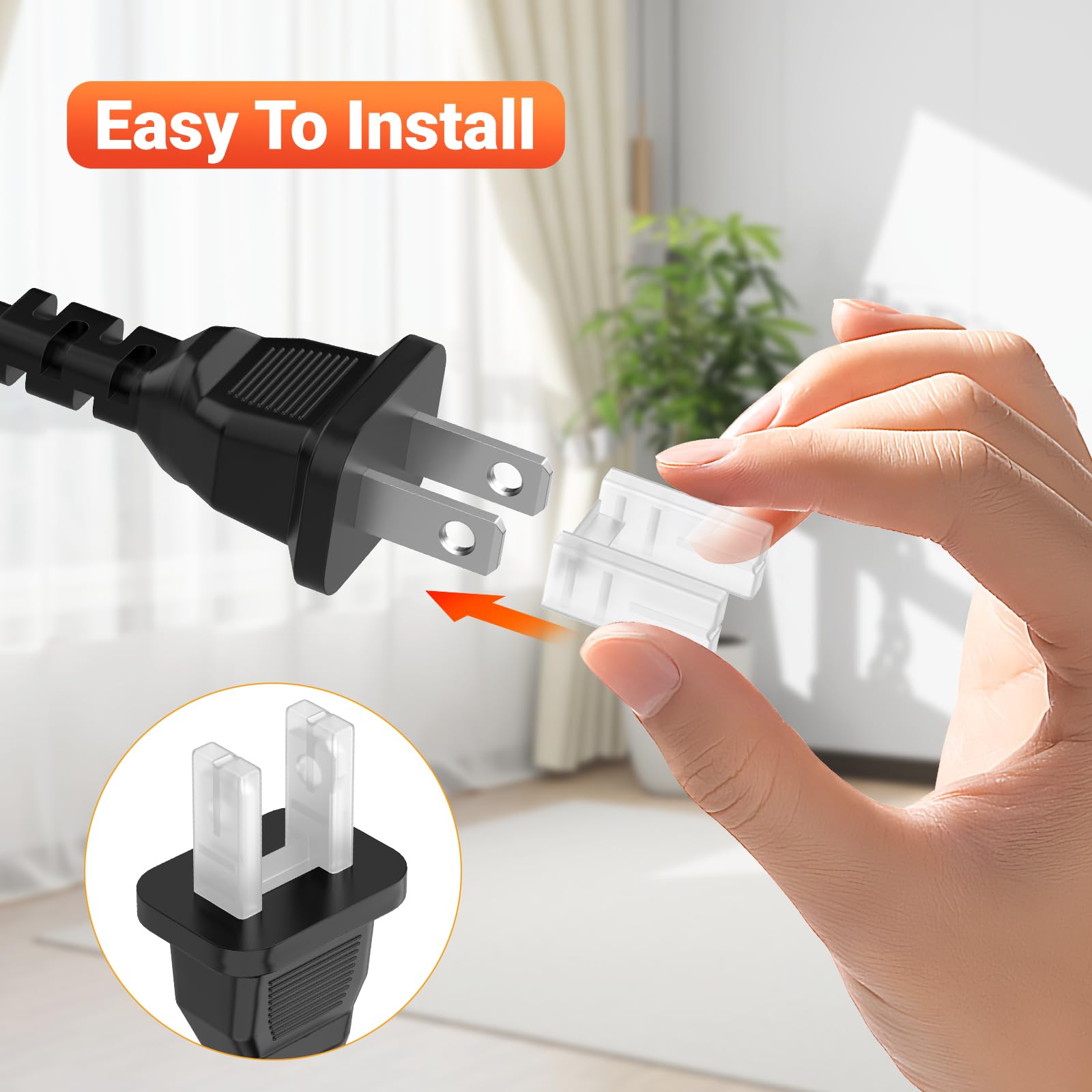 10 coperture per presa di alimentazione a 2 pin, copertura a prova di bambino per presa di alimentazione, adattatore per caricabatterie USB standard USA, accessori antiruggine, non adatto per spine