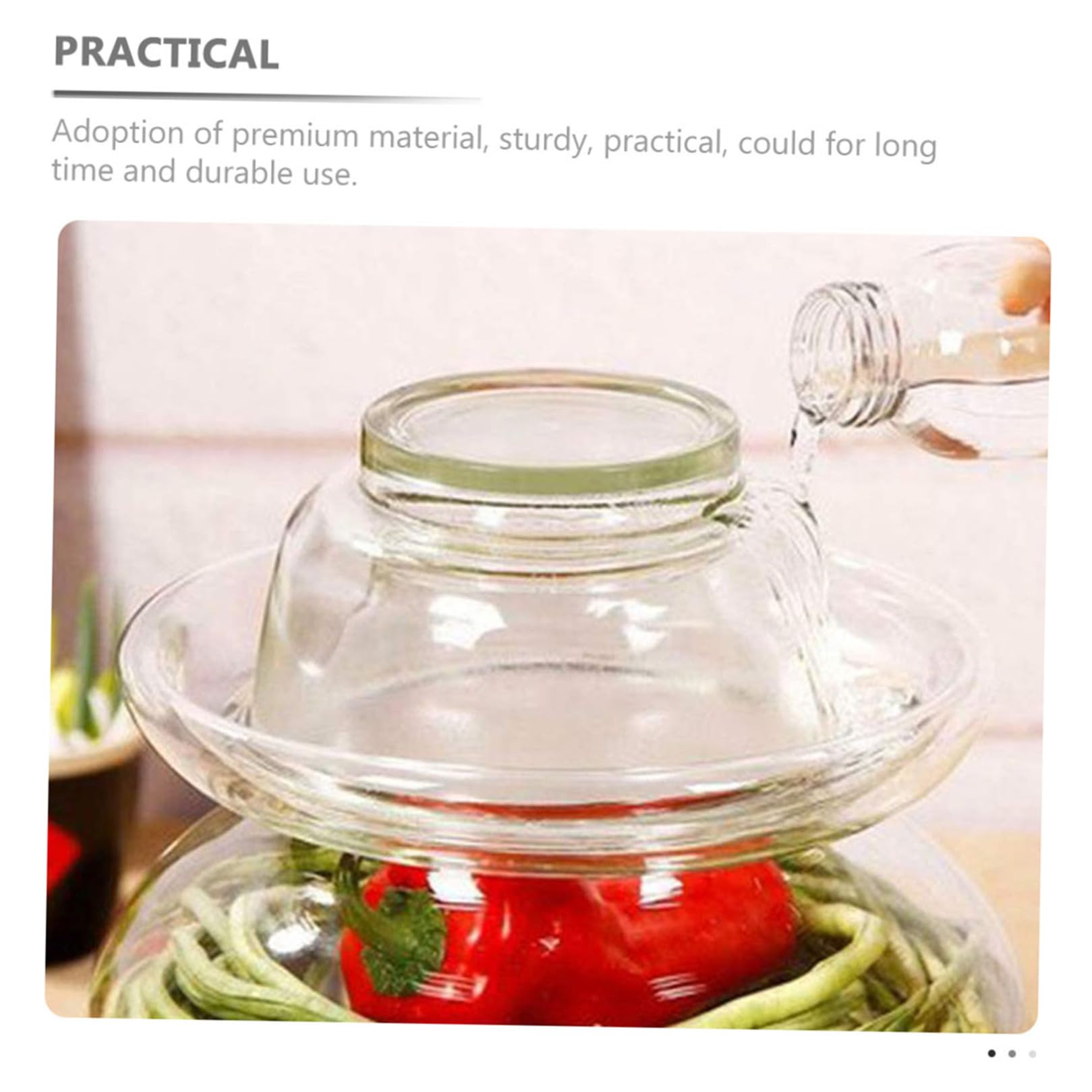 Mipcase Tarro De Cristal Para Encurtidos De Cocina 2.5 Kg Transparente Vidrio Sin Plomo Boca Ancha Sellado Tradicional Para Conservación Casera De Alimentos