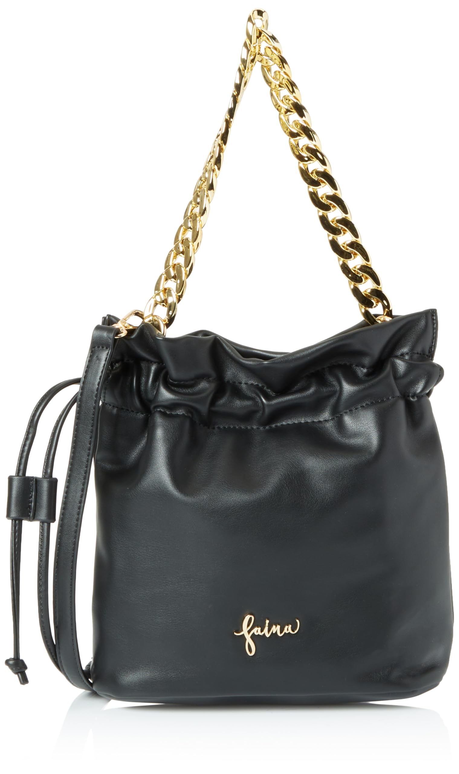 nascita Women's Pouch Bag Handbag with Shoulder Strap, Black, One Size