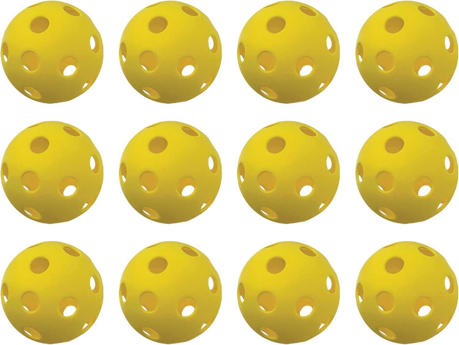 Champion Sports 12" Hollow Plastic Softball Set - Practice Softballs - Regulation Size Balls - Fun for All Ages