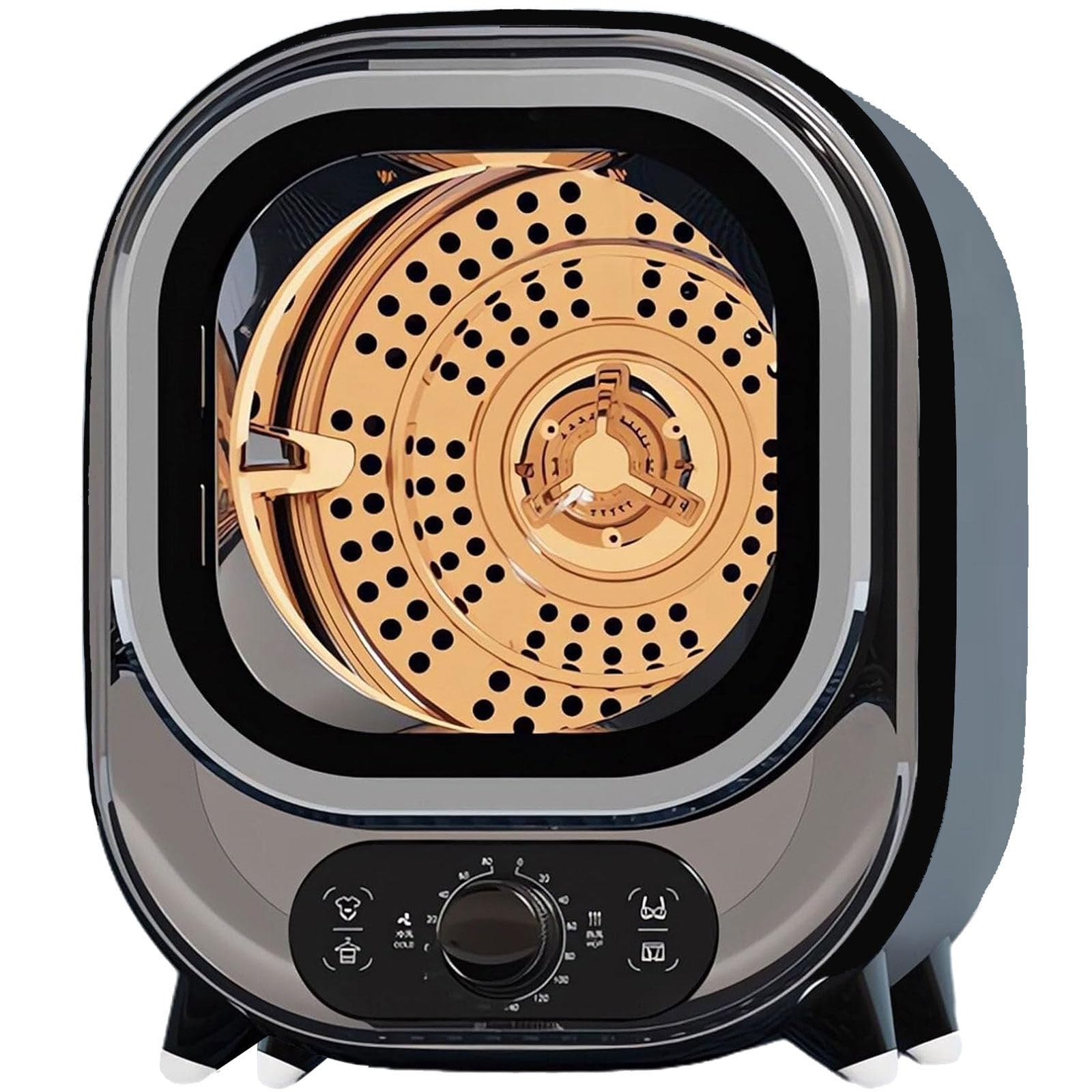 Mini Secadora centrifugadora compacta, Secadora de Tambor condensadora, Secadora de Tambor pequeña, Carga máxima 0,8 kg, 35db silenciosa, para hogar, Apartamentos Electroplatedblue