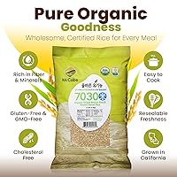 Vista 2 de McCabe Paquete de arroz orgánico de 12 libras (1 arroz blanco + 1 arroz integral y arroz dulce integral mezclado, 7030), certificado orgánico por