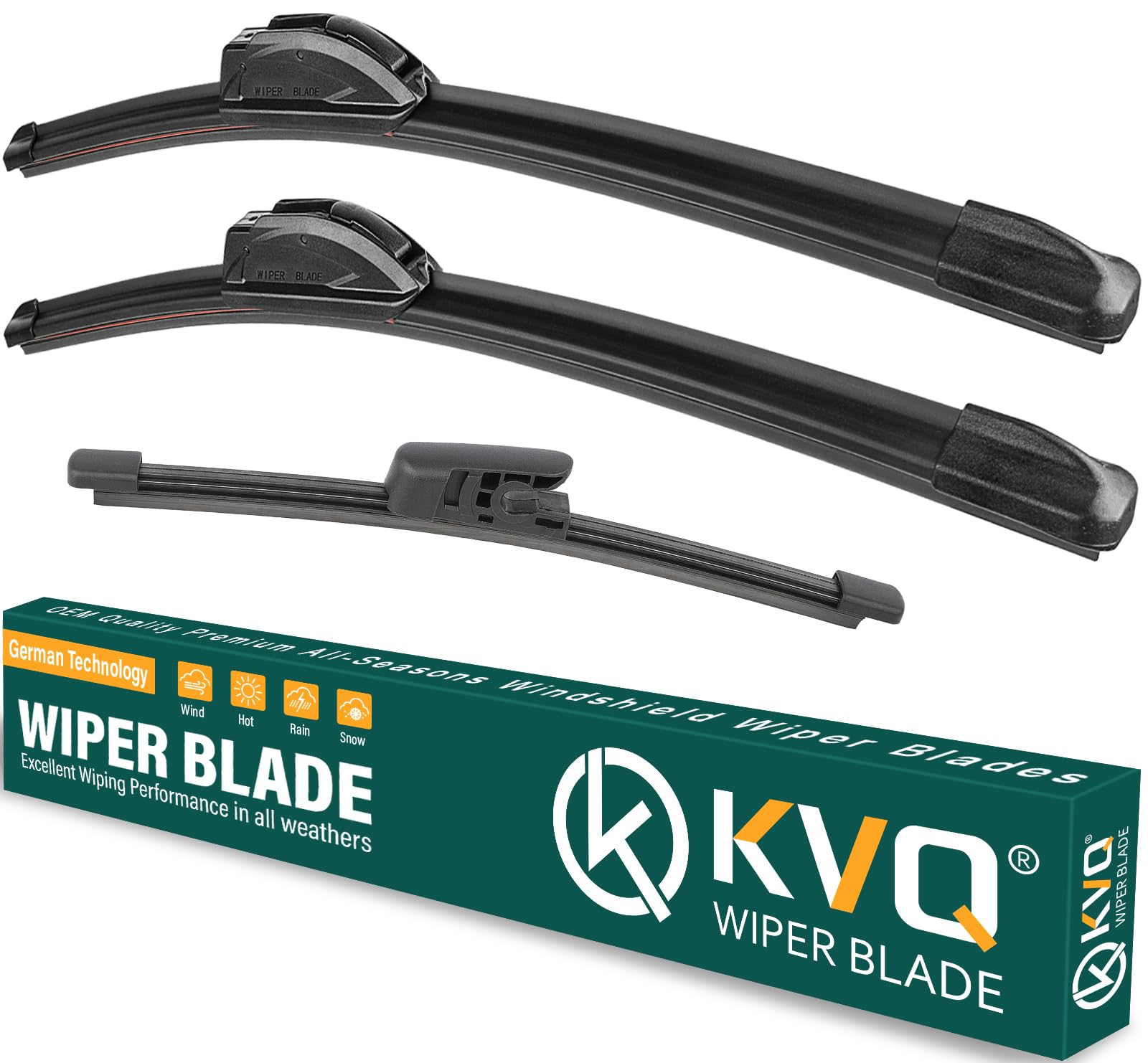Windshield Wiper Blades Replacement for Hyundai Veloster 2012 2013 2014 2015 2016 2017,Original Equipment Replacement Front Rear Wiper Blade Set - 26" 18" 8" (Set of 3)