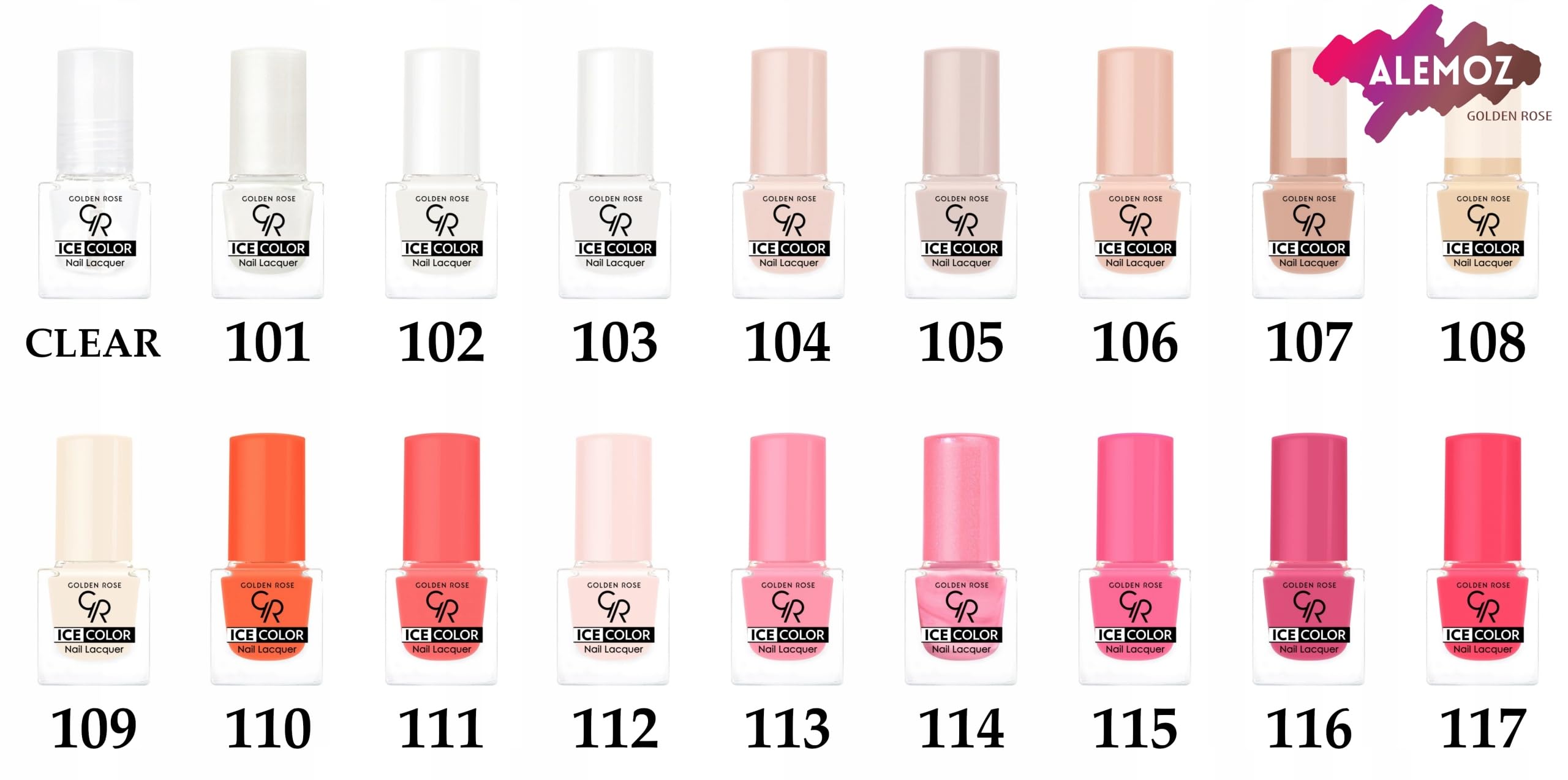 Golden Rose Ice Color Nail Lacquer No: 104 - Parlak Bitişli Mini Oje 6 ml