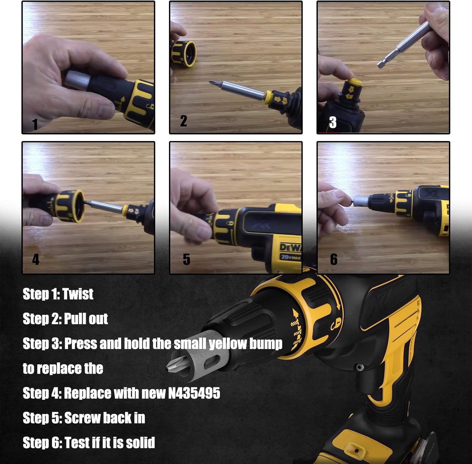 Fits for Dewalt N435495 Brushless Drywall Screwgun DCF620 Type 1 20V Nose Cone Assembly