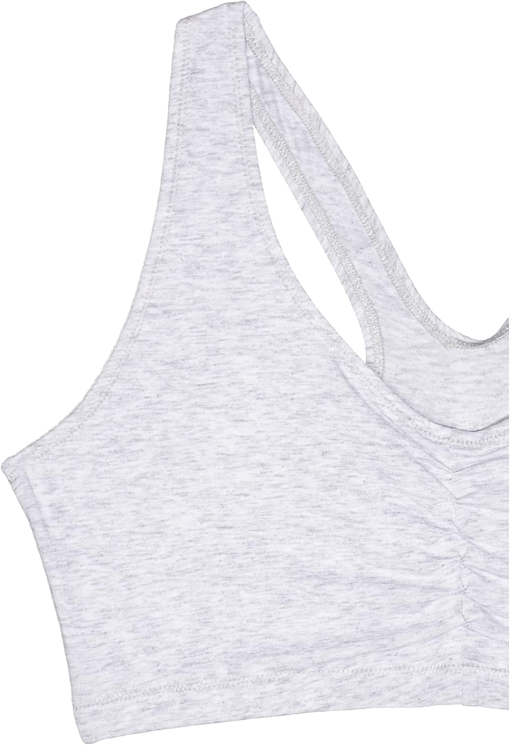 Hanes Womens X-Temp Wireless Bra Pack, Stretch Pullover Bra, Low-Impact Racerback Bra, 2-Pack Small White/Heather Grey