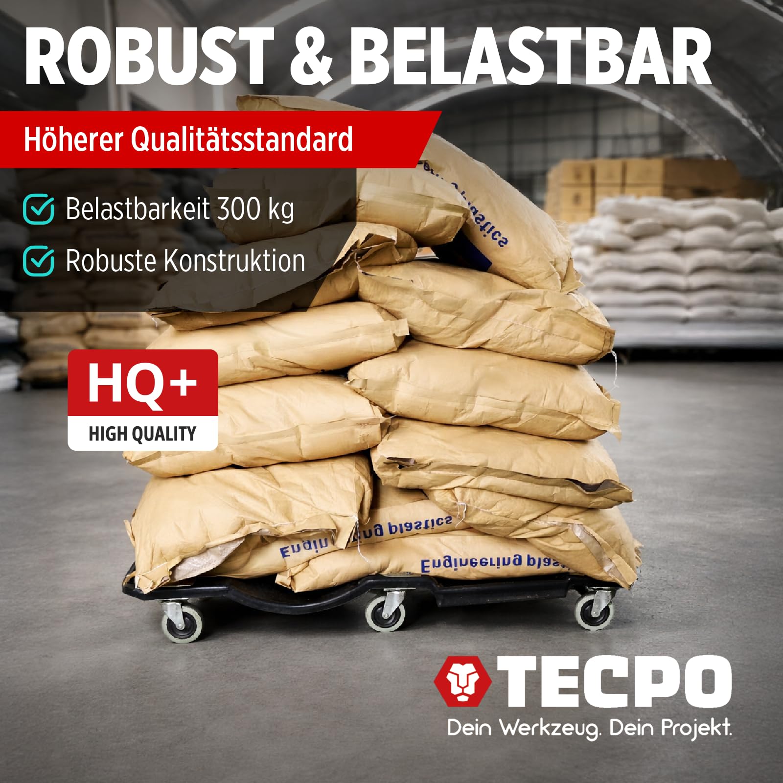 TECPO Werkstattrollbrett 1030 mm lang + Werkstatthocker 120 kg Montageliege Rollsitz 360 Grad drehbar