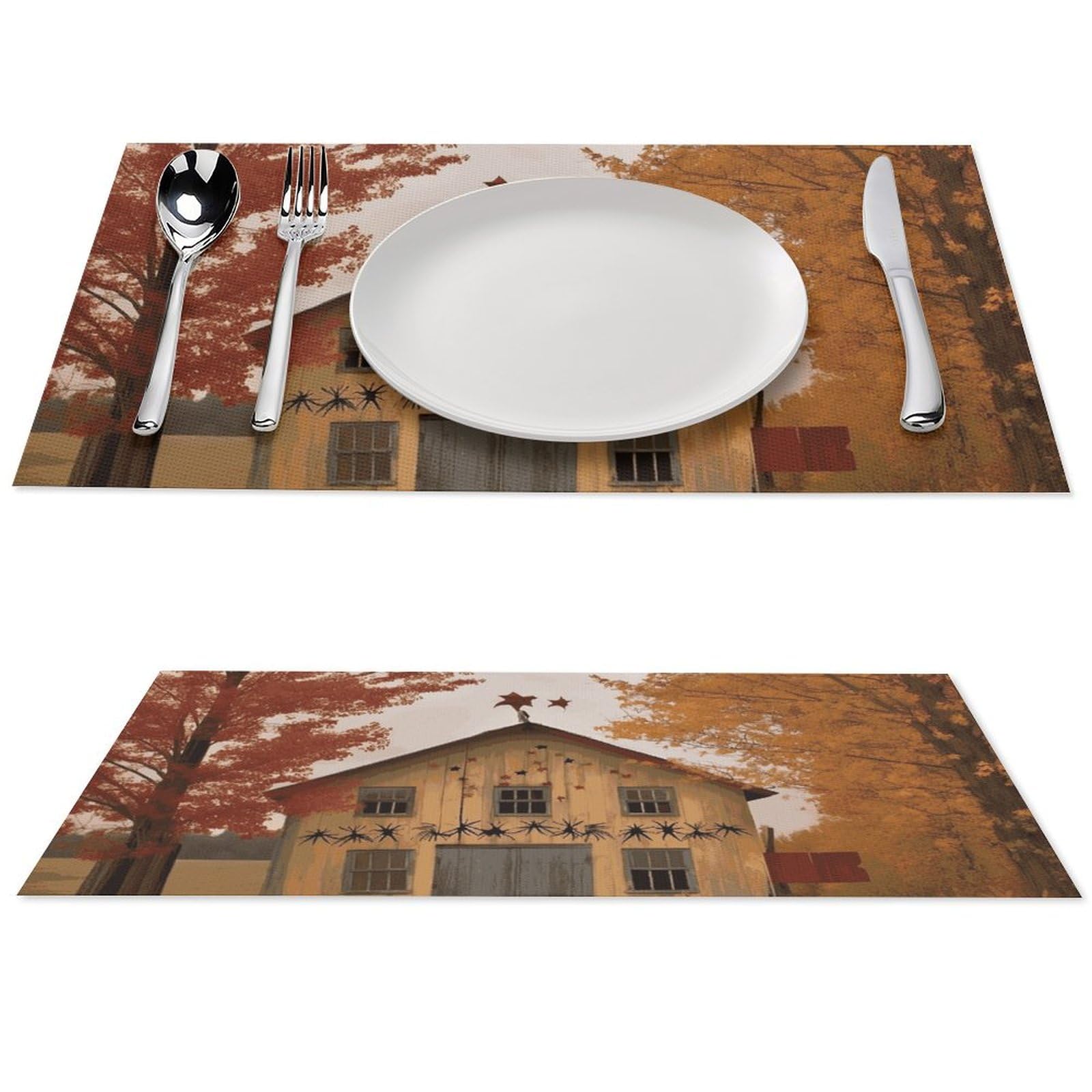 Sets de table antidérapants et lavables Fall Country - Protection thermique pour cuisine