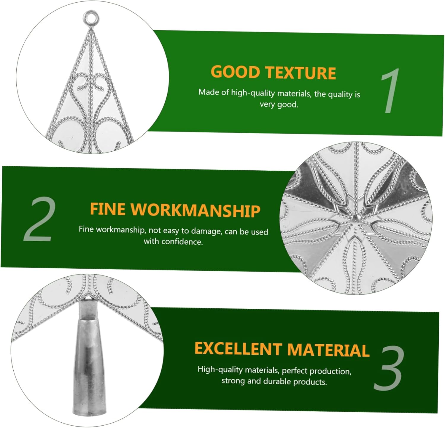 2pcs Christmas Topper Ornament Decorative Xmas Tree Star Decoration for Holiday Decor and