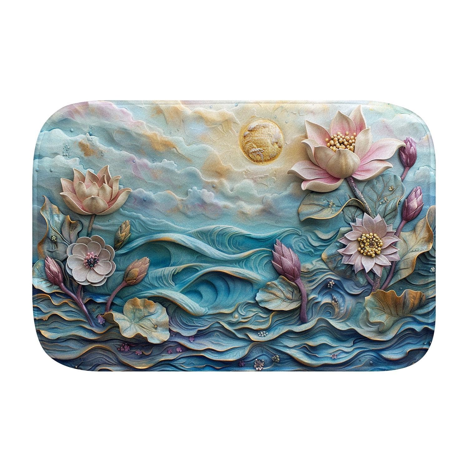 Tapis de bain lavable en machine en mousse à mémoire de forme 80x50 cm