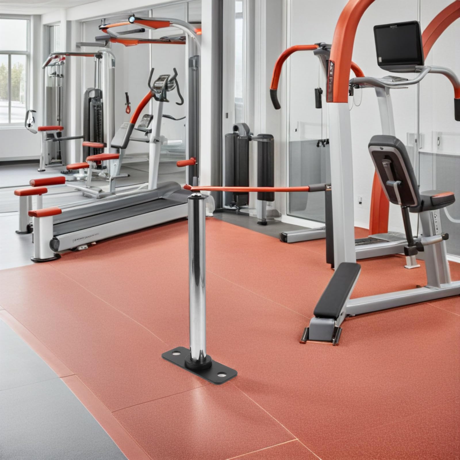 HEMOTON Estante de Almacenamiento de Barra Montado Pared de Acero Inoxidable Diámetro de Orificio de 25 Mm para Apartamentos Pequeños y Áreas de Entrenamiento Limitadas