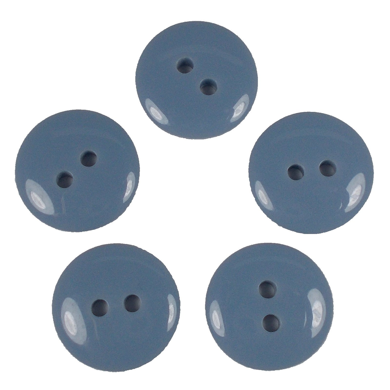 Push The Button Light Blue Smartie Buttons Polyester Round 2 Hole Pack Of 5 (11Mm, )