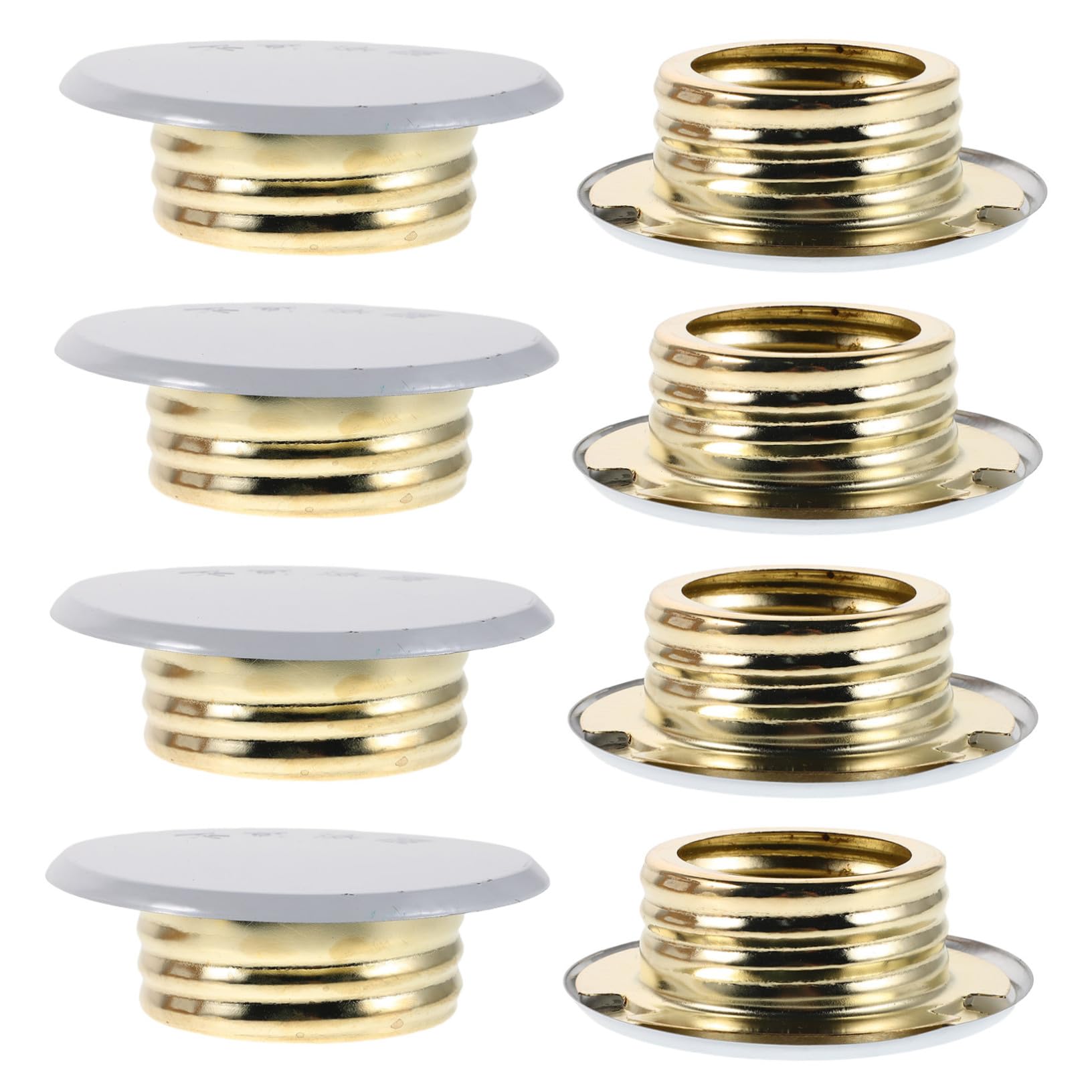 Cubiertas para rociadores contra incendios de 54mm en hierro y plástico blanco, pack de 8