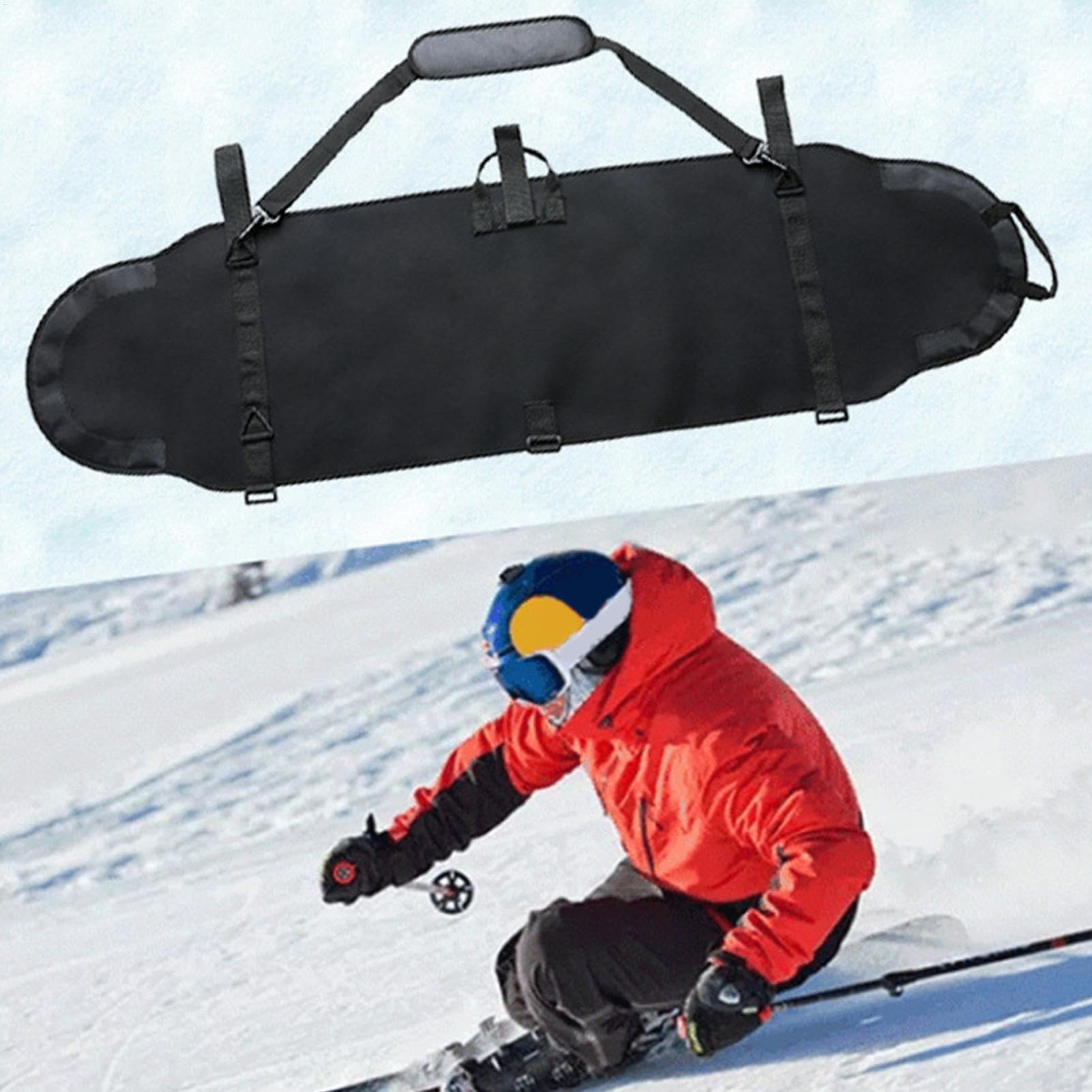 Borsa da viaggio per snowboard da viaggio, impermeabile, rinforzata, imbottita, per snowboard, resistente ai graffi, per sport invernali