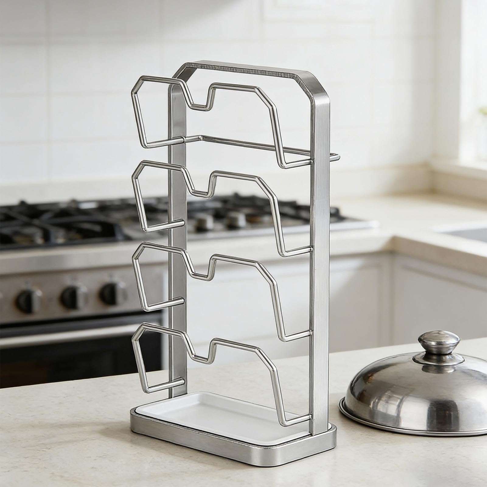 Generico Organizzatore Coperchi Pentole Organizer Verticale Per Coperchi | Rack Risparmia Spazio per Coperchi per Cucina Casa Appartamento Ristorante