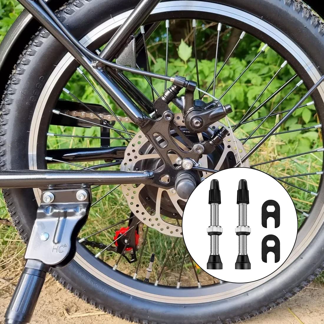 2 Valvole Presta Tubeless Per Bici - 40 Mm - Con Rimuovi Nucleo - Leggere E Resistente - Argento - Foto 9