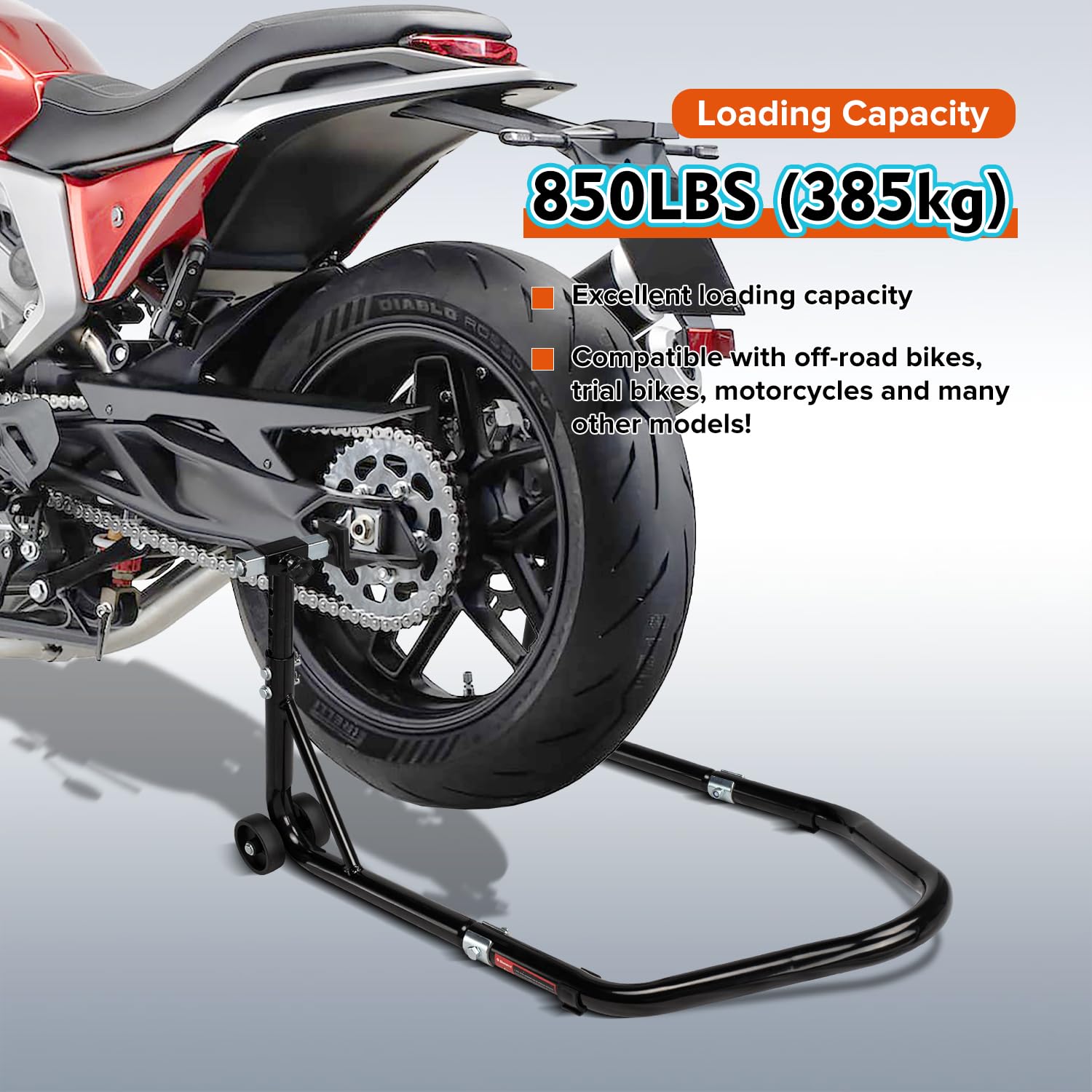 Snapklik.com : Donext Motorcycle Stand 850LB Adjustable Sport Bike Rear ...