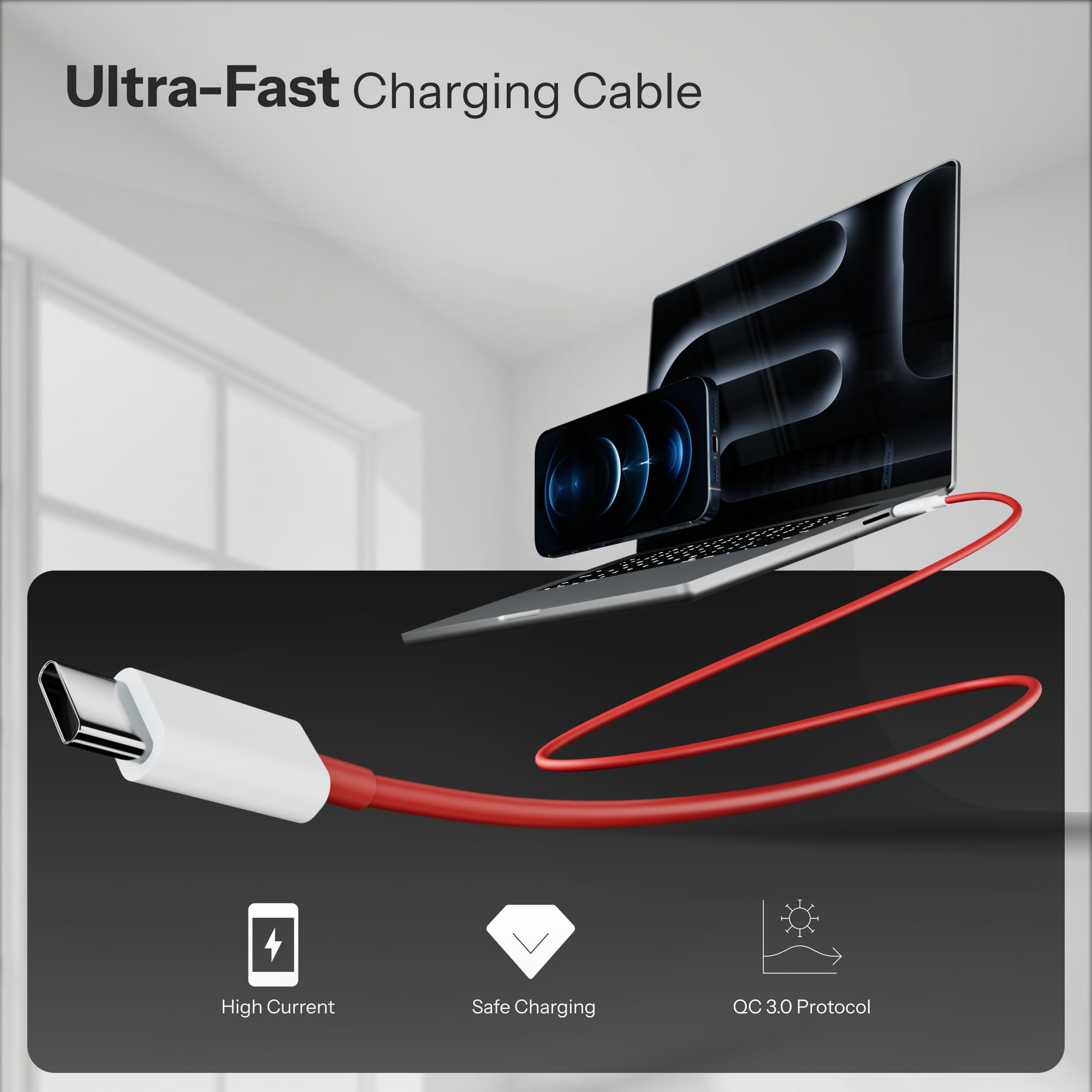 100W Fast Charging cable USB A to Type C Compatible for OnePlus By HOMEMO — Amazon image 4
