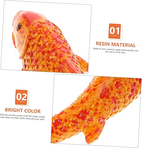 Miniatura 8 de 20 piezas de peces en forma de resina ilustración de peces fuente de acuario taza de papel pequeña pecera suministros de pecera falsa sombrero de