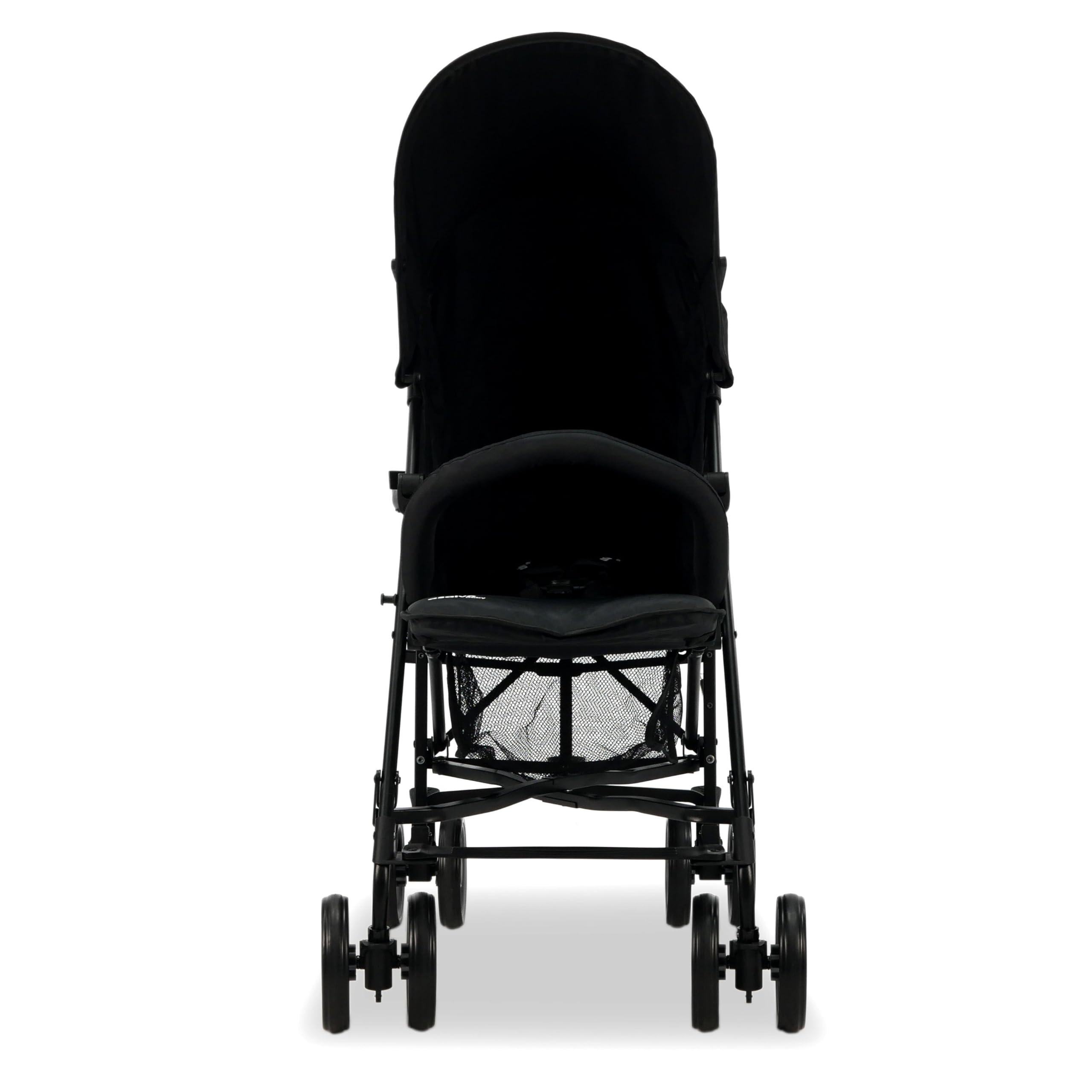 Asalvo TROTTER PLUS Silla de Paseo, Carrito bebé, Carro para bebés, Reclinable, Confortable, Ultraligera, Capota con Ventana y Freno Trasero, Manejable, Plegado compacto, Carga Máxima 25 kg, Negro