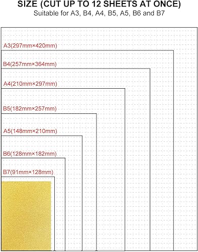 Miniatura 8 de PATIKIL Cortador de papel A3 apilado para cartulina, longitud de corte de 18 pulgadas, herramienta de prensa de papel de riel de protección, guía