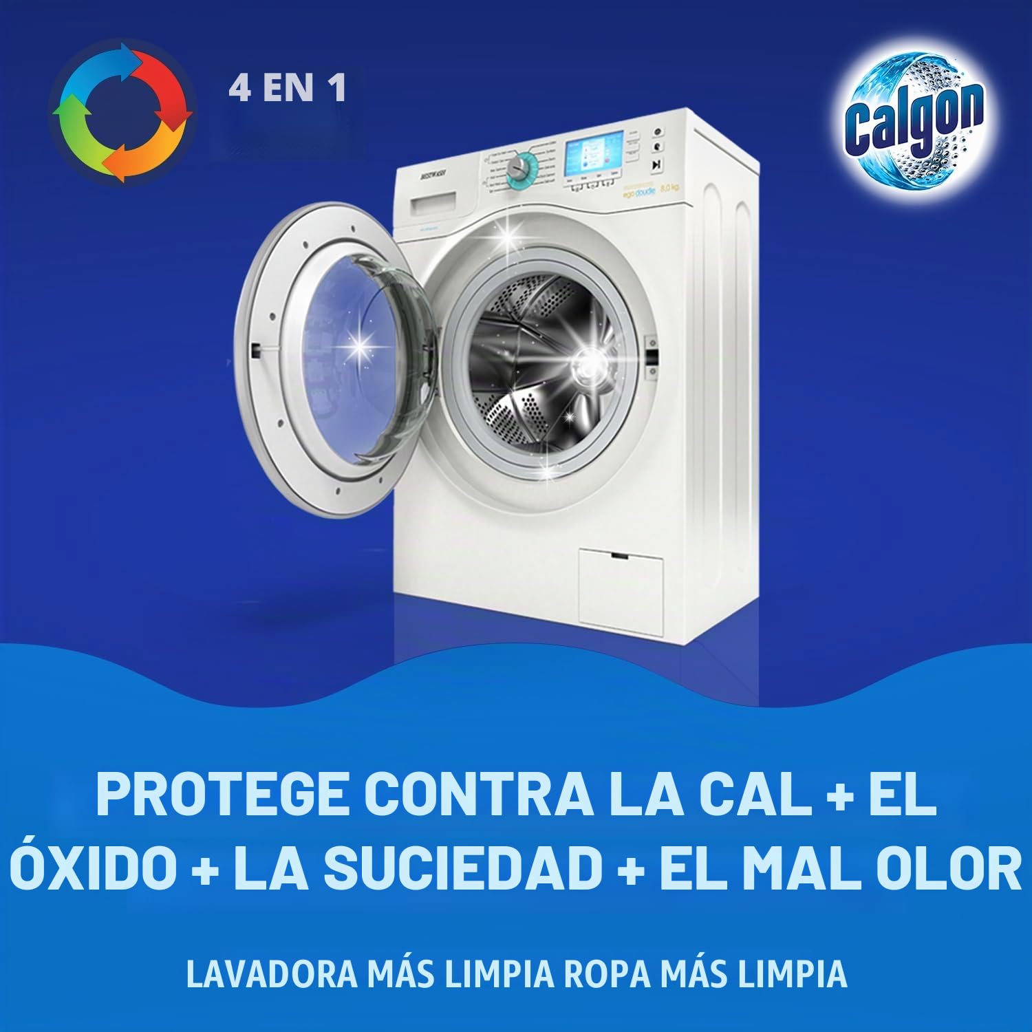 Calgon Powerball Pastillas - Antical para la Lavadora, Elimina Olores y Suciedad, en formato pastillas, 75 unidades