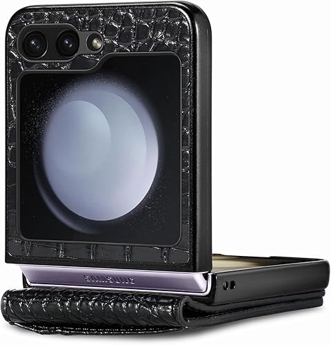 Miniatura 3 de Fundas para Galaxy Z Flip 5 Funda tipo cartera con tarjetero 9 ranuras para tarjetas, gran almacenamiento, diseño de cocodrilo de lujo de alta