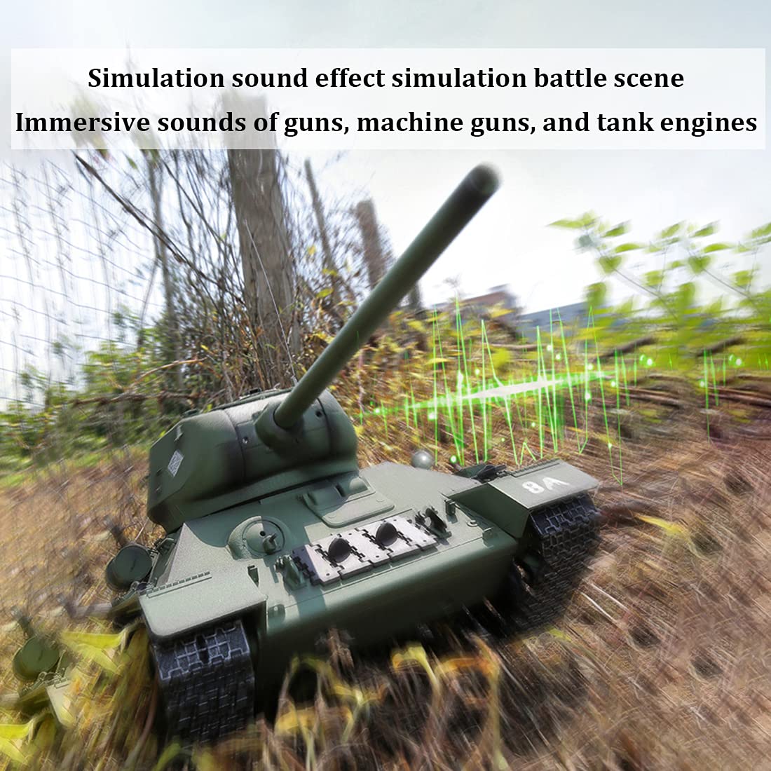 1/16 RC czołg dla dorosłych, 2,4 G, radziecki T-34, średni pilot, model czołgu wojskowego z efektem strzelania dźwiękiem, model pojazdu RC dla entuzjastów wojskowych