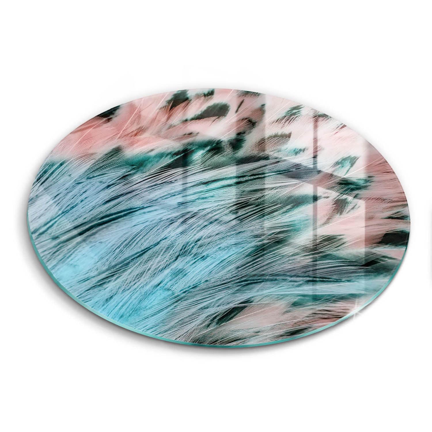 Plaque de protection induction 30cm Wallfluent - Plumes d'oiseau boho
