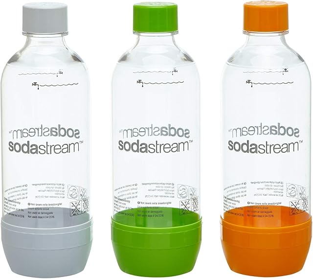 Sodastream Zestaw Butelek, Tworzywo Sztuczne, Biały/zielony/pomarańczowy, 1 l