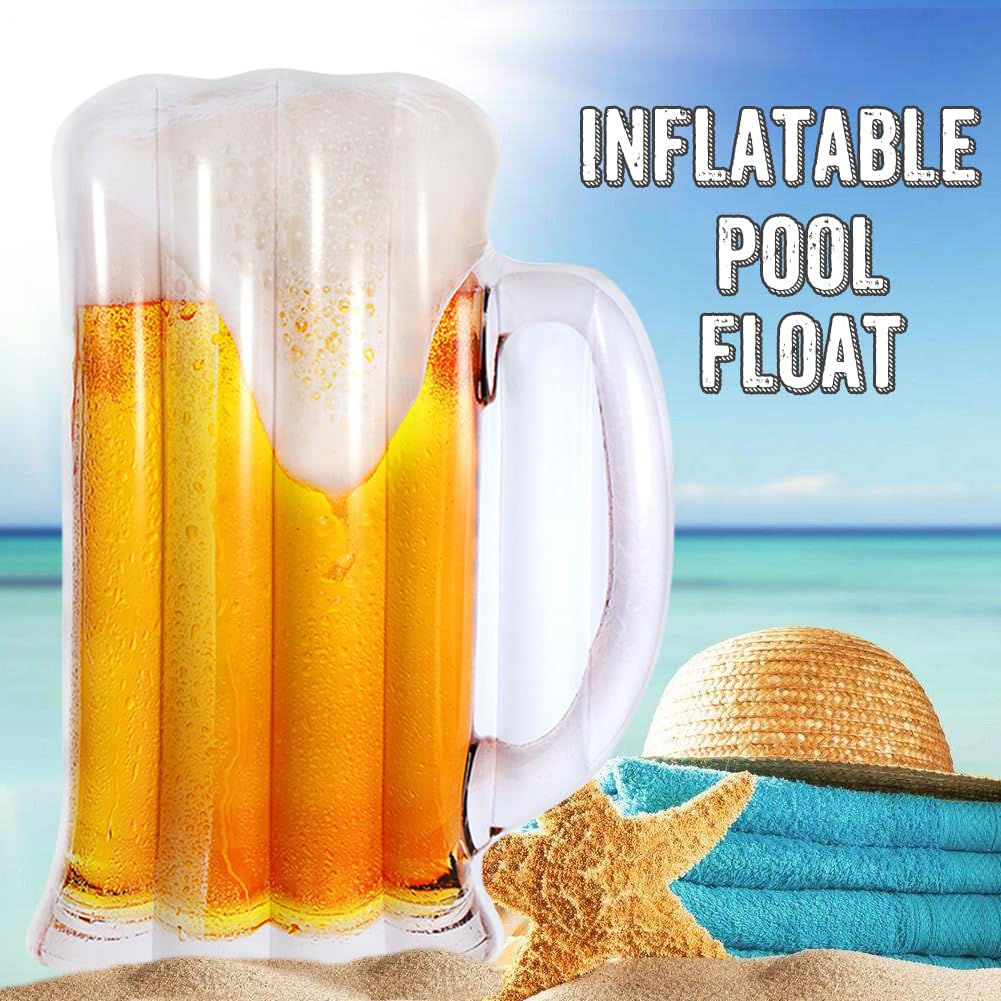 Amaca Galleggiante – Tazza da Birra Gonfiabile per Piscina | Amaca, Comoda Piscina Gonfiabile per Adulti Vacanza Pausa, Spiaggia Estiva Relax Galleggiante