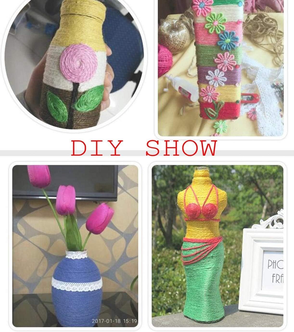 ZHONGJIUYUAN 16 Colors Jute Rope – Natural Jute Twine String Thin Rope for Gift Box Packing, Decorating, Gardening