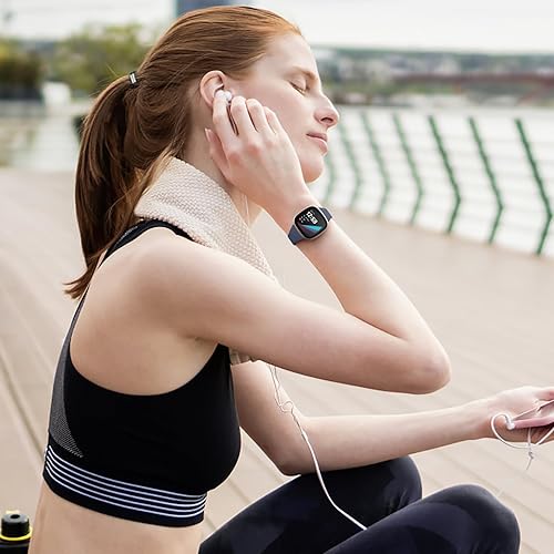 Miniatura 6 de Getino Compatible con correas Fitbit Versa 4Versa 3SenseSense 2 para mujeres y hombres, accesorios deportivos delgados, correa para reloj Fitbit