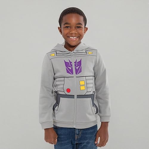 Miniatura 7 de Transformers Megatron Bumblebee - Sudadera con capucha de forro polar con cremallera para niños pequeños y grandes