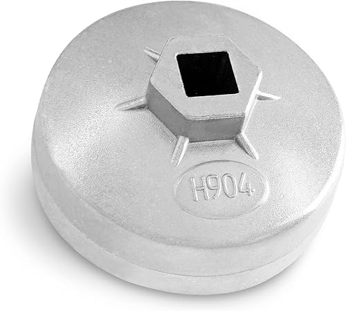 Bonsicoky 79mm 15 estrías Llave de filtro de aceite, herramienta de extracción de filtro de aceite tipo tapa, llave de filtro de aceite de aluminio