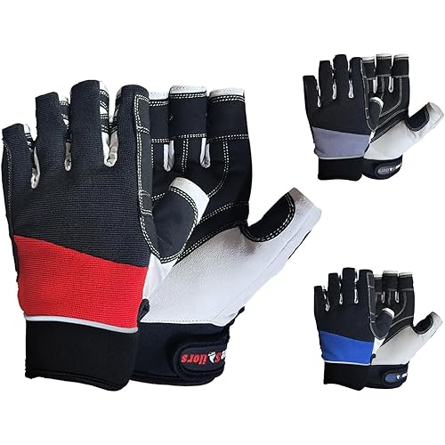 MRX Sailing Gloves Fishing Kayak Gloves for Men & Women Rowing Water Ski Canoe Paddle Gloves Sailing Gear Women Paddling Gloves | Sailing Gloves for Men & Women | Short Finger Sailing Kayaking Gloves