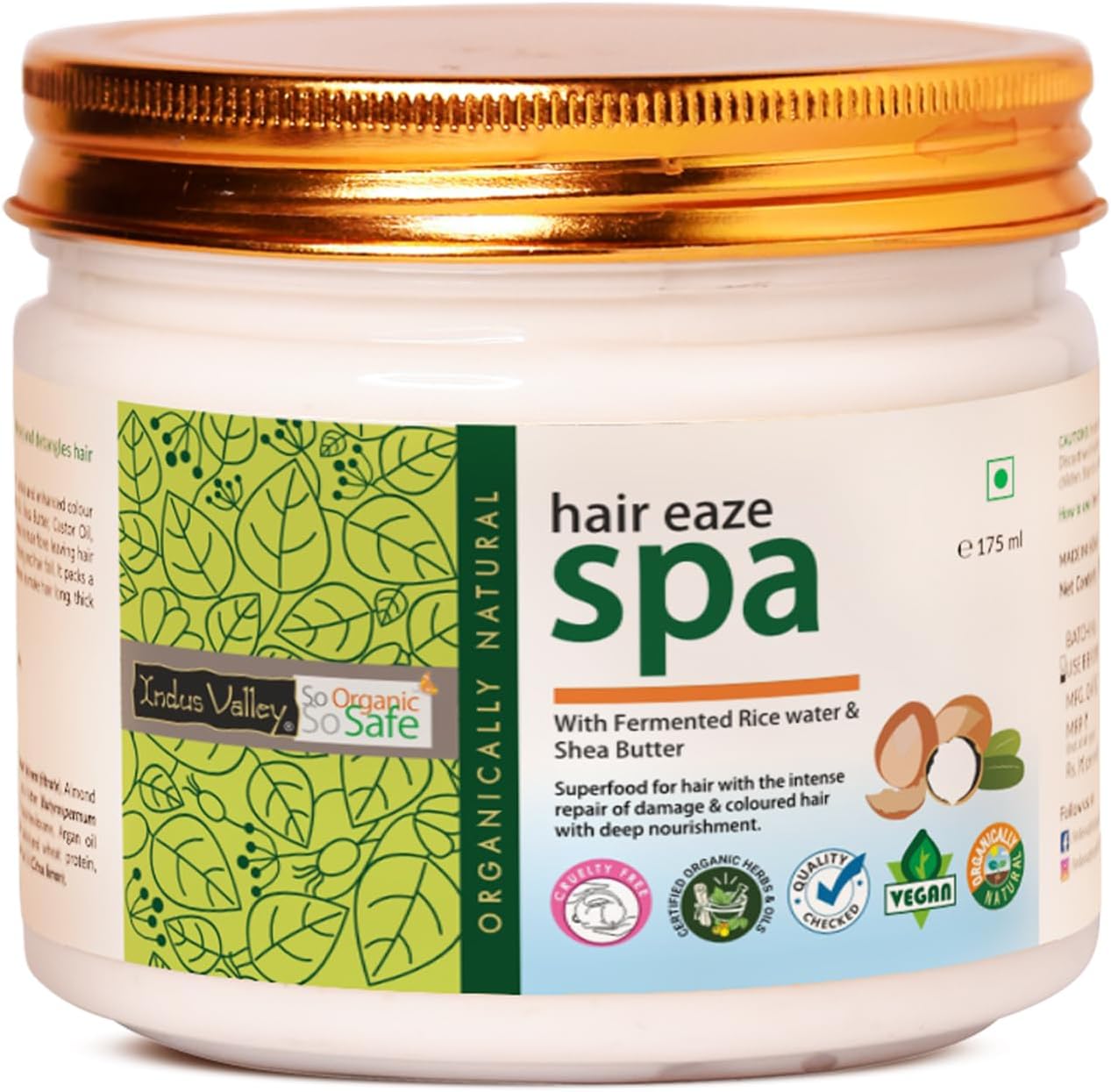 Organic Halal Certified Hair Eaze Spa Repairing Cream for Hair care For Moisturizing Deep Nourishing175 ml.