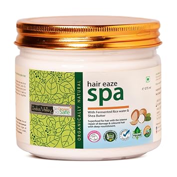 INDUS VALLEY Eaze Hair Spa Cream Treatment for dry & damaged hair - Deep nourishing and Moisturizing Gives your hair Soft & Shiny - 175 ml