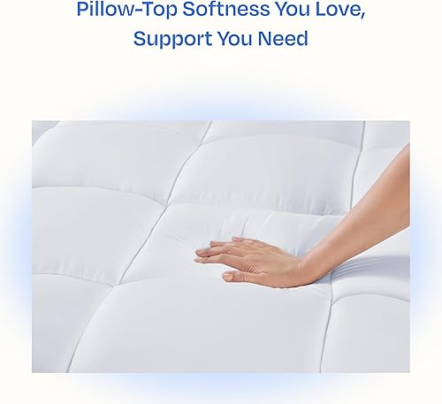 Miniatura 5 de California Design Den Almohadillas de colchón tamaño Queen, 3 zonas, refrescantes, suaves, antideslizantes, acolchadas, tamaño Queen, bolsillos