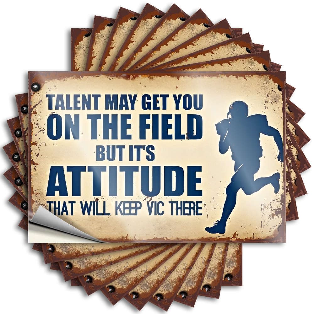 Talent May Get You On The Field. Vintage Decals | Camping Decor for Camper Waterproof Vinyl Water Gamer Removable Decal Peel Stick(8X12CM)