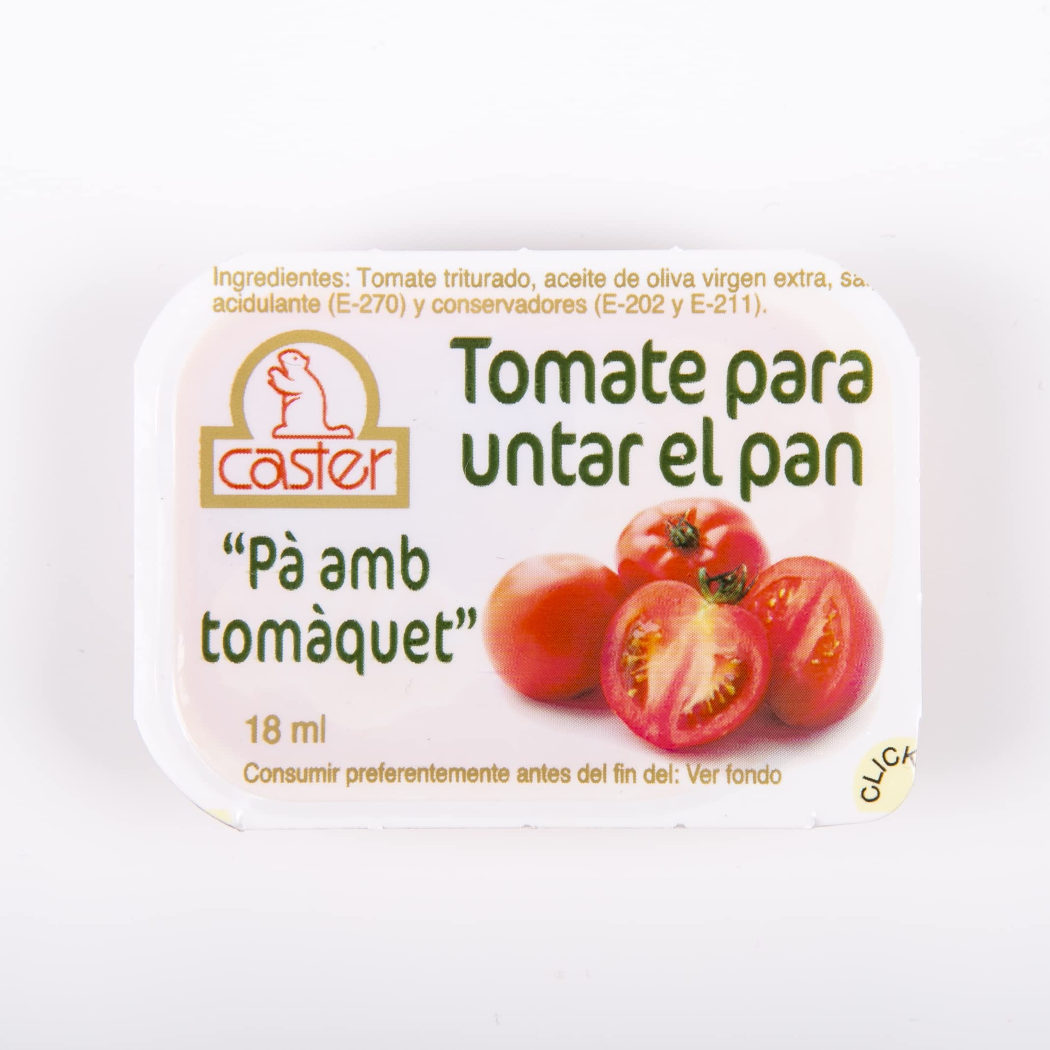 Tomate Natural Triturado Monodosis 144 Tarrinas 18gr Aceite Oliva Virgen Extra
