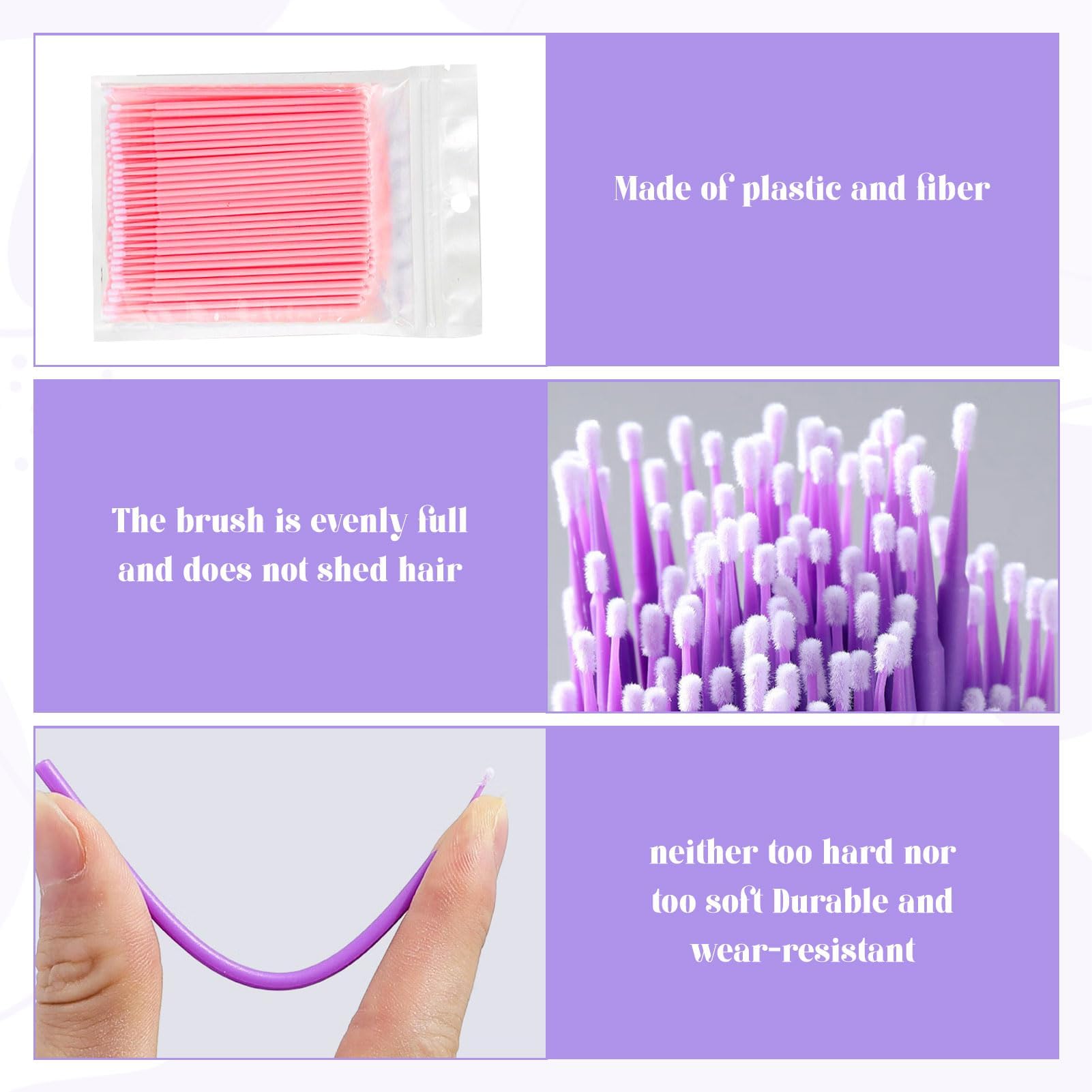 600 PCS Micro Brushes,Micro Applicator Brushes, 6 Color Micro Brush - Image 3
