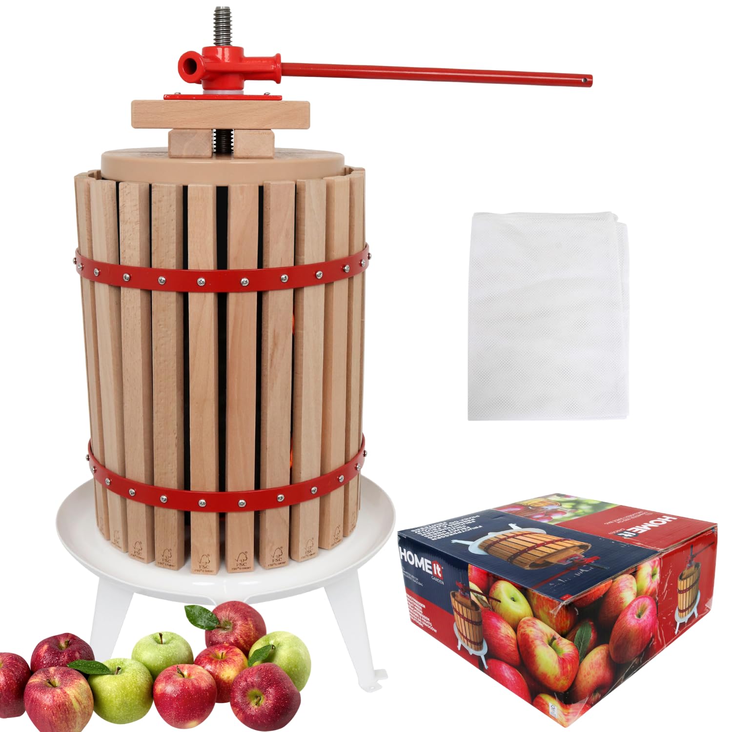 HOME It® Estrattore Frutta e Verdura Manuale 18L Rovere