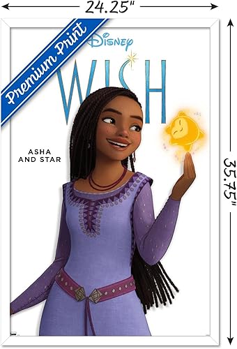 Miniatura 76 de Trends International Disney Wish Asha Feature Series - Póster de pared, 34 pulgadas de largo x 22.4 pulgadas, versión enmarcada en caoba