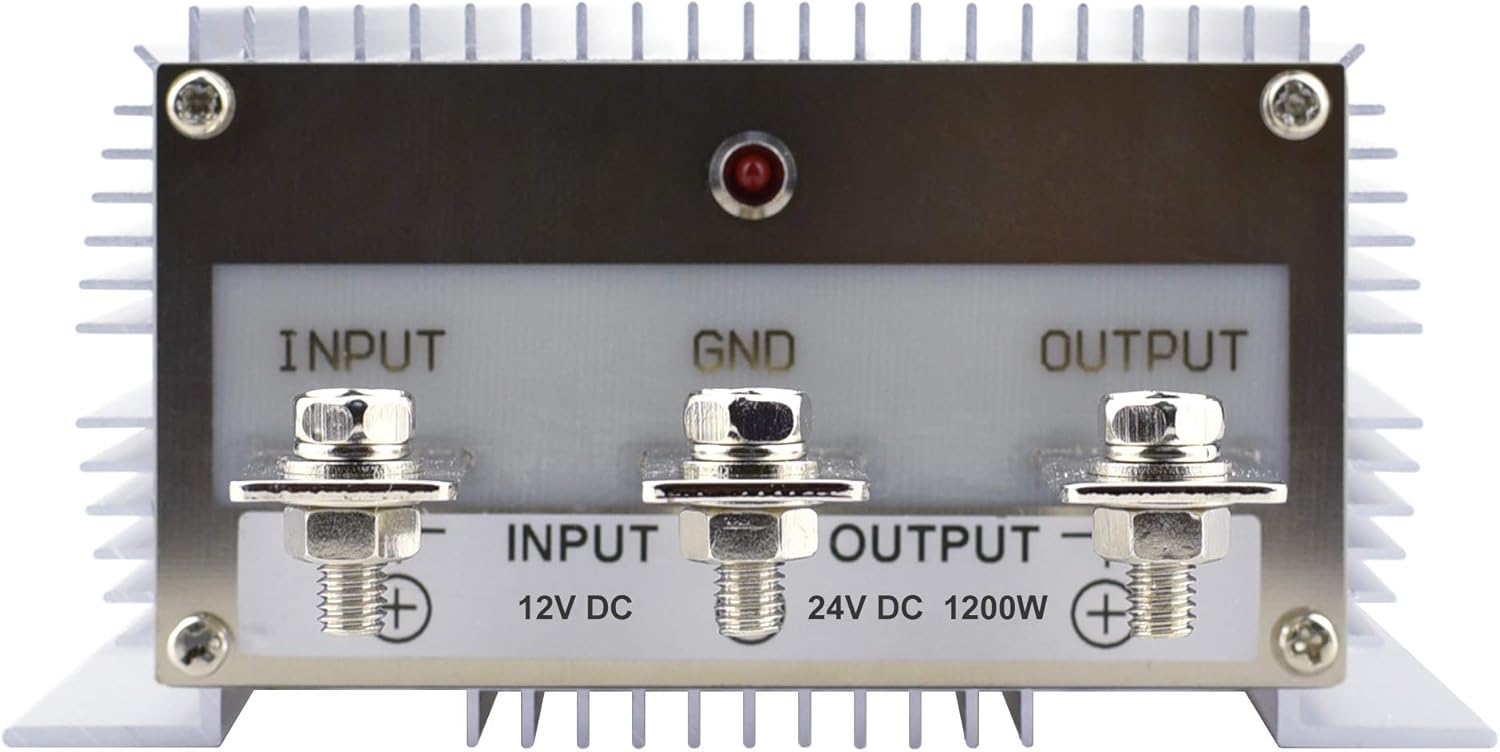 Cllena DC/DC 12V to 24V Boost Converter 50A 1200W Step Up Voltage Regulator Power Supply Voltage Transformer (Input 10V-16V)